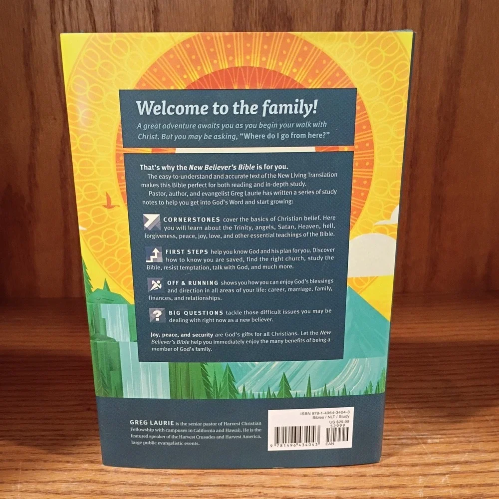 New Believer's Bible NLT Hardcover First Steps for New Christians Greg Laurie